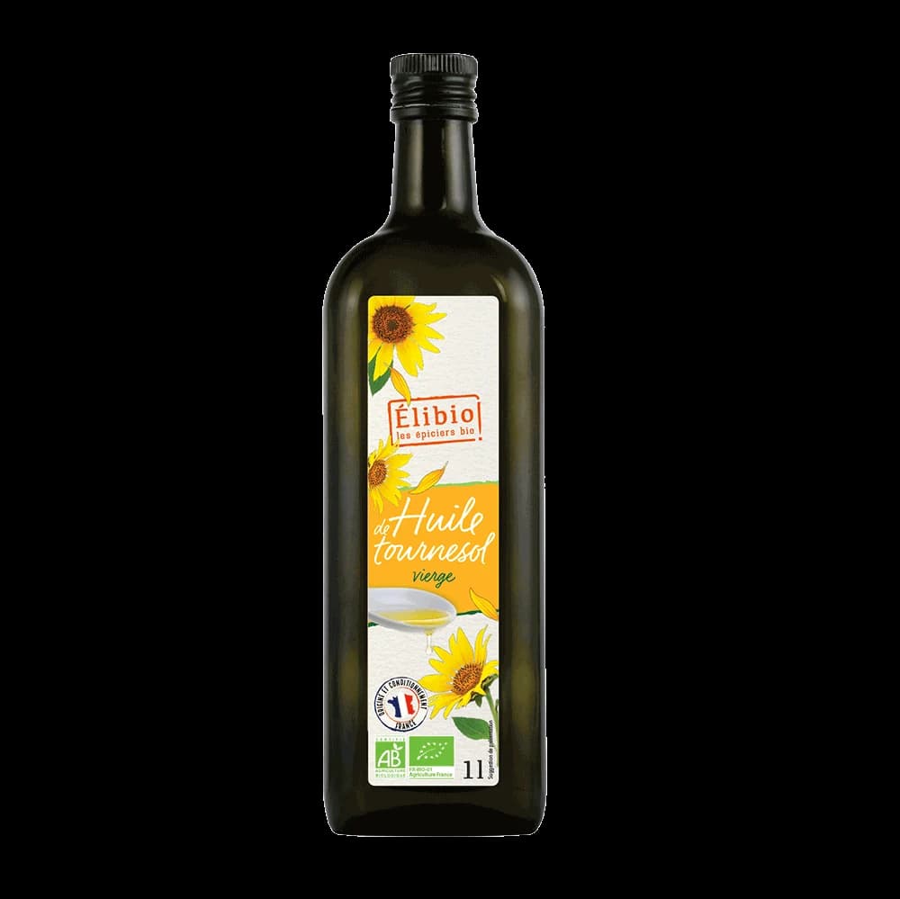 Huile de tournesol vierge bio — 1 L — Elibio