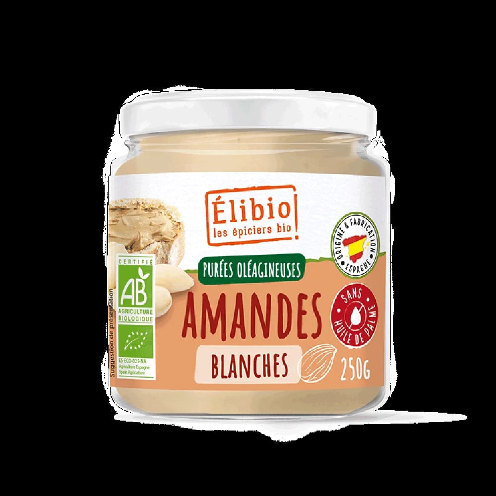 Purée d’amandes blanches bio — 250 g — Elibio