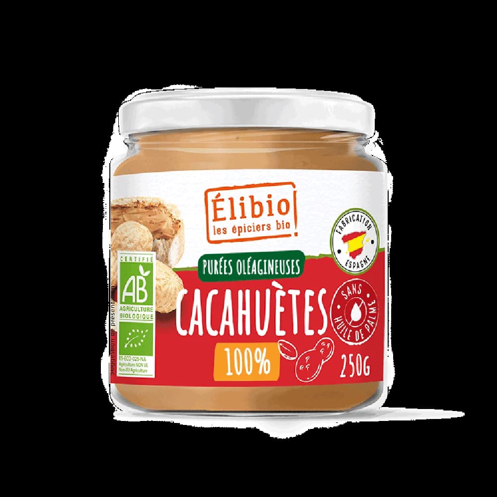 Purée de cacahuètes bio — 250 g — Elibio