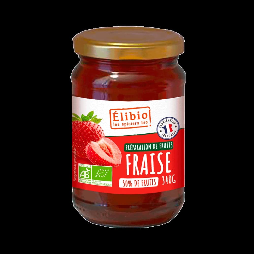 Préparation à la fraise bio — 340 g — Elibio