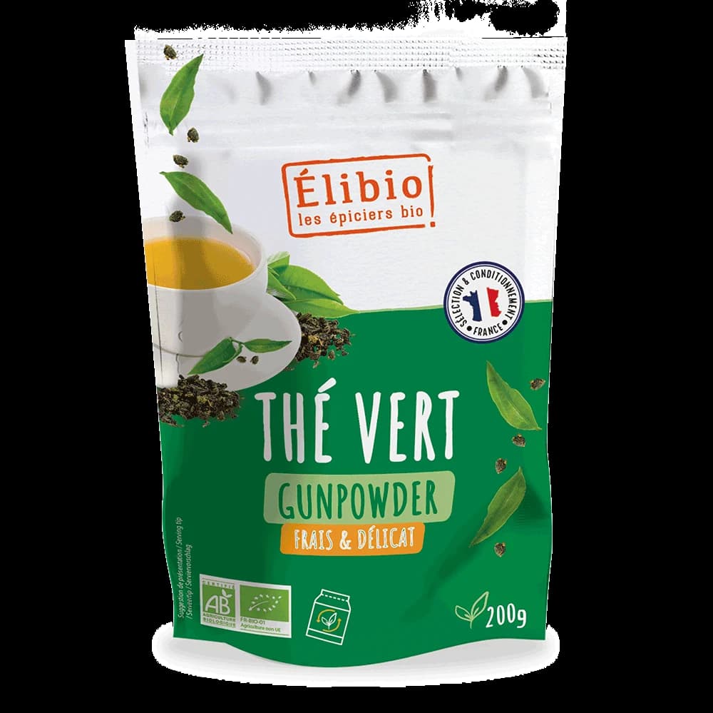 Thé vert Gunpowder bio — 200 g — Elibio
