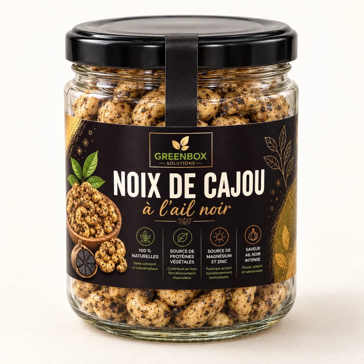 Greenbox — Noix de cajou à l’ail noir — 200 g