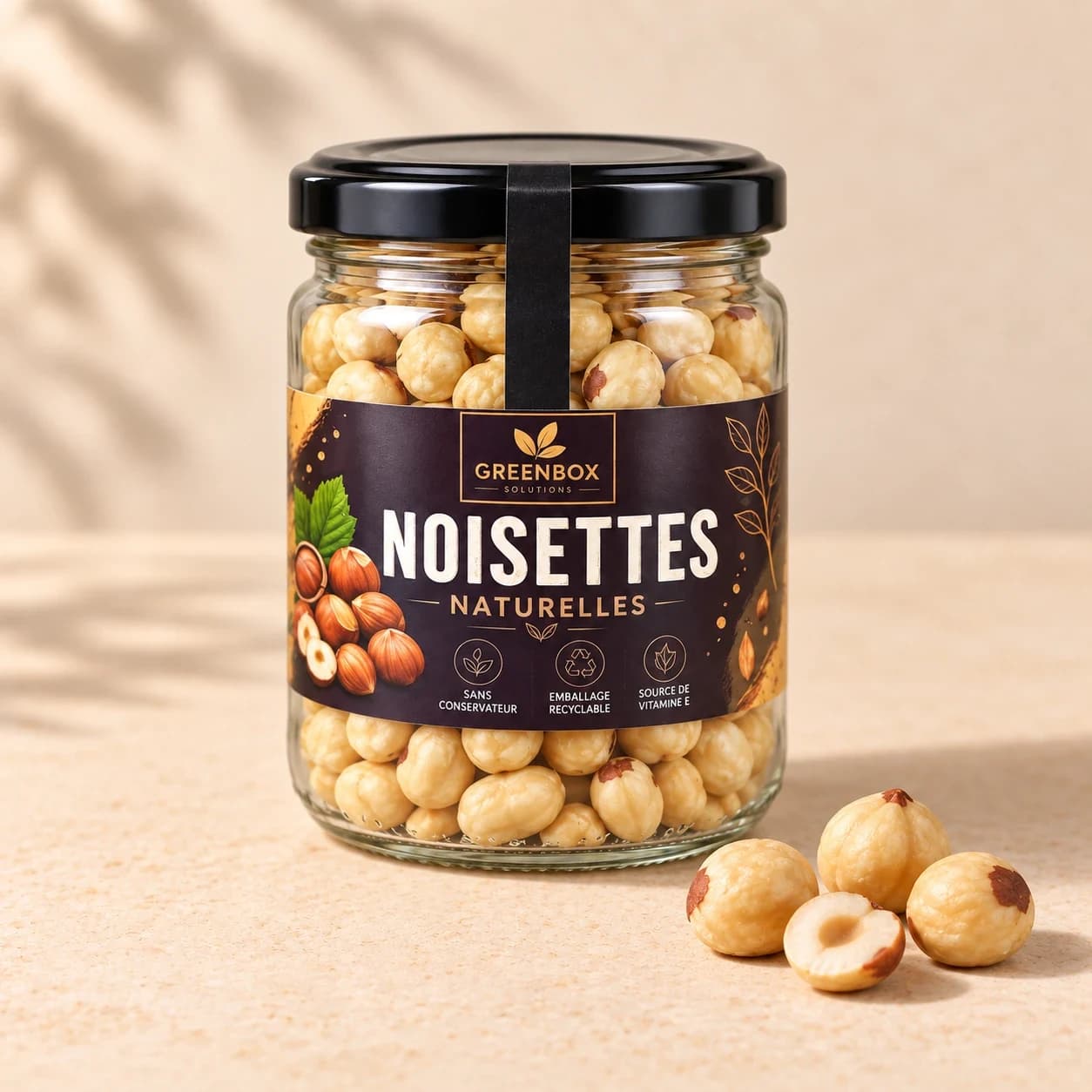Greenbox — Noisettes bio décortiquées grillées — 200 g