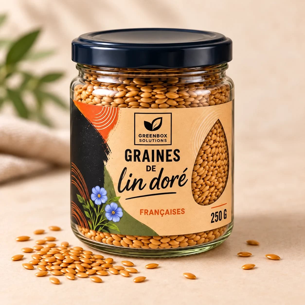 Greenbox — Graines de lin doré — 250 g
