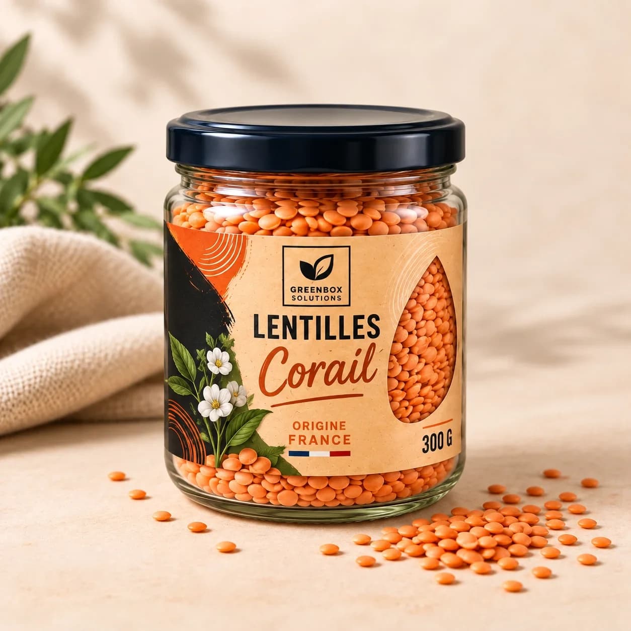 Greenbox — Lentilles corail — 300 g