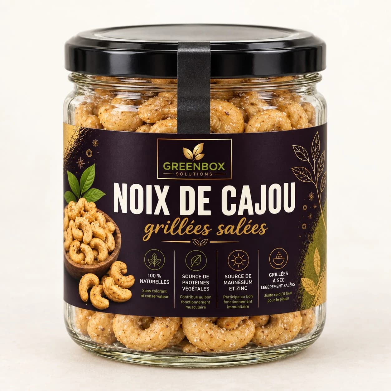 Greenbox — Noix de cajou grillées salées — 200 g