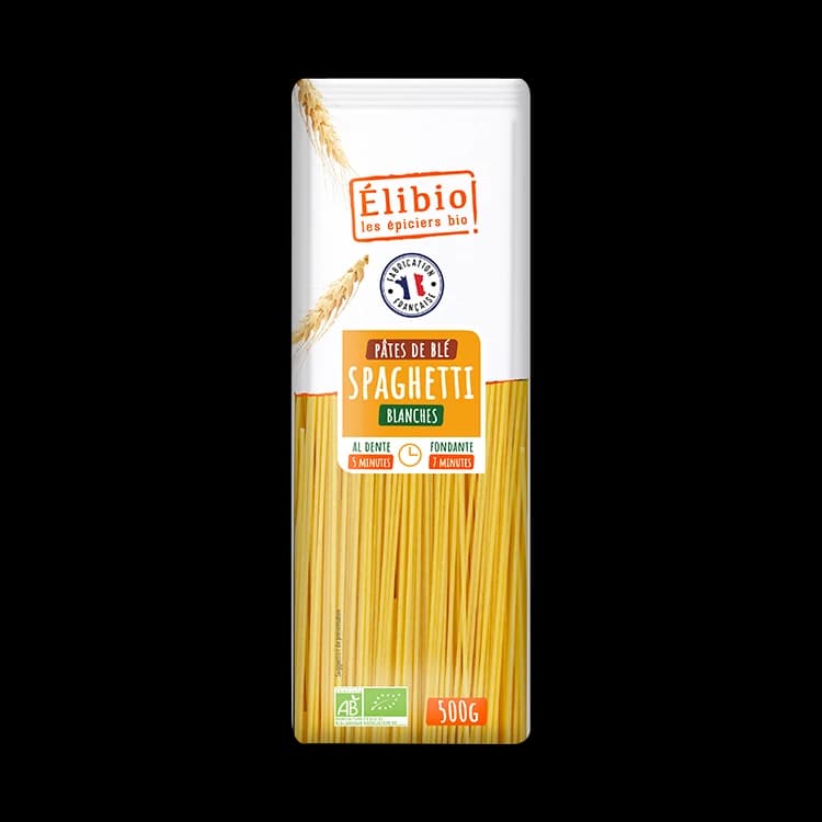 Spaghetti blanches bio — 500 g — Elibio