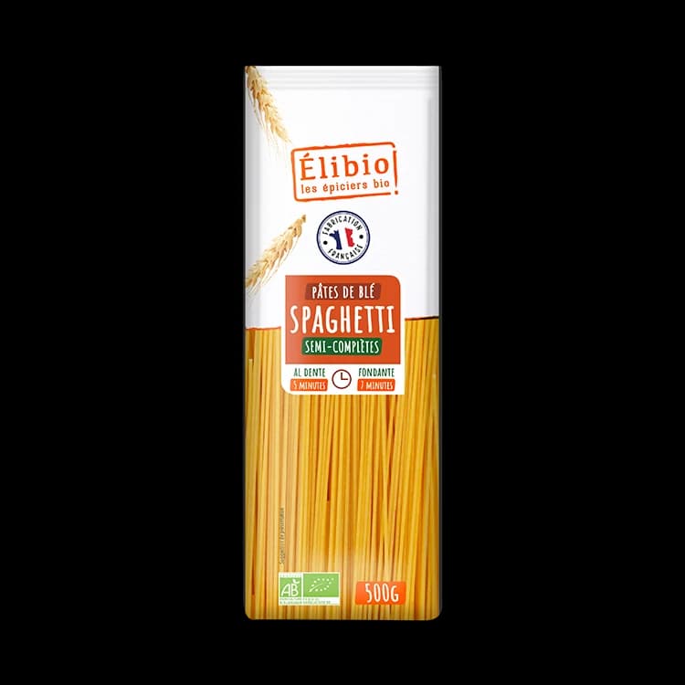 Spaghetti semi-complètes bio — 500 g — Elibio