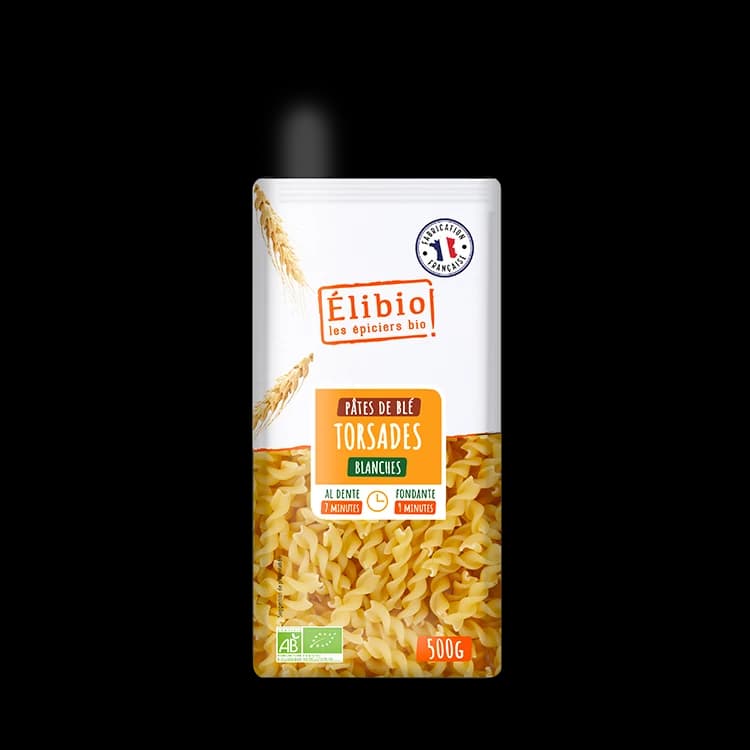 Torsades blanches bio — 500 g — Elibio