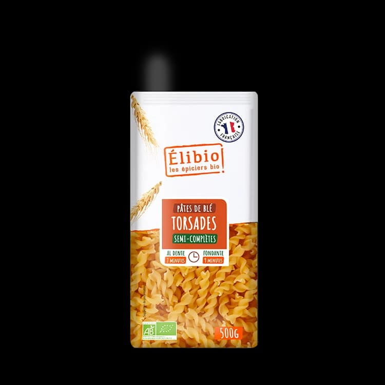 Torsades semi-complètes bio — 500 g — Elibio