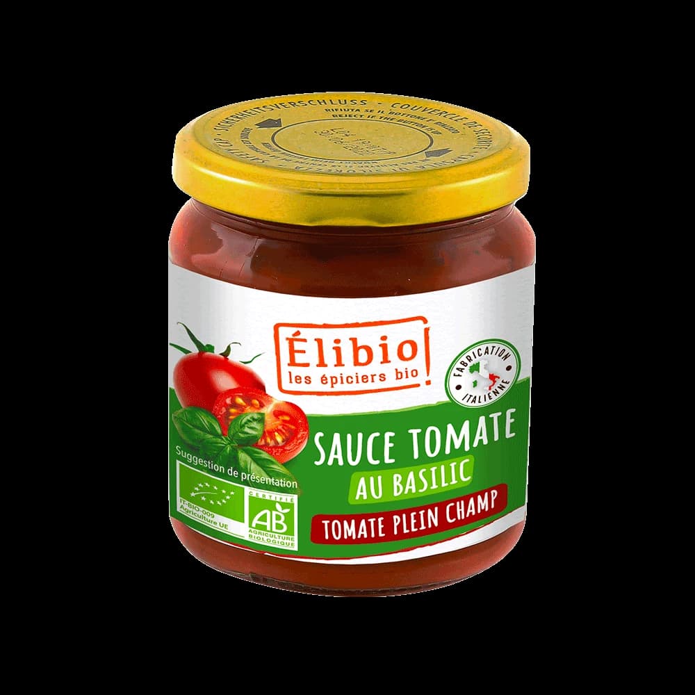 Sauce tomate au basilic bio — 300 g — Elibio