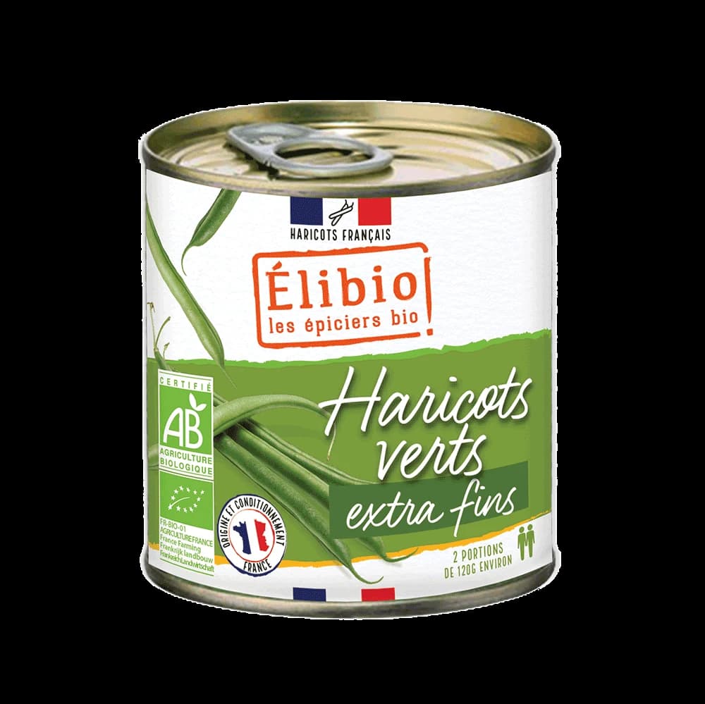 Haricots verts bio — 400 g — Elibio