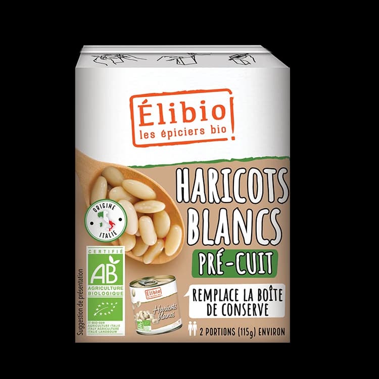 Haricots blancs bio — 380 g — Elibio