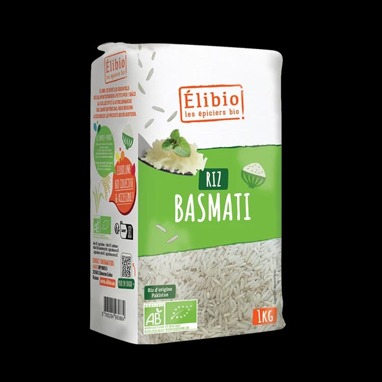 Riz basmati blanc bio — 1 kg — Elibio