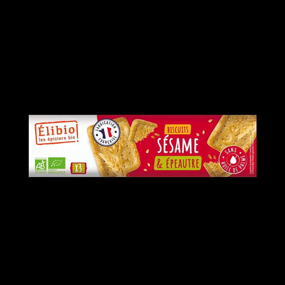 Biscuits sésame épeautre bio — 150 g — Elibio