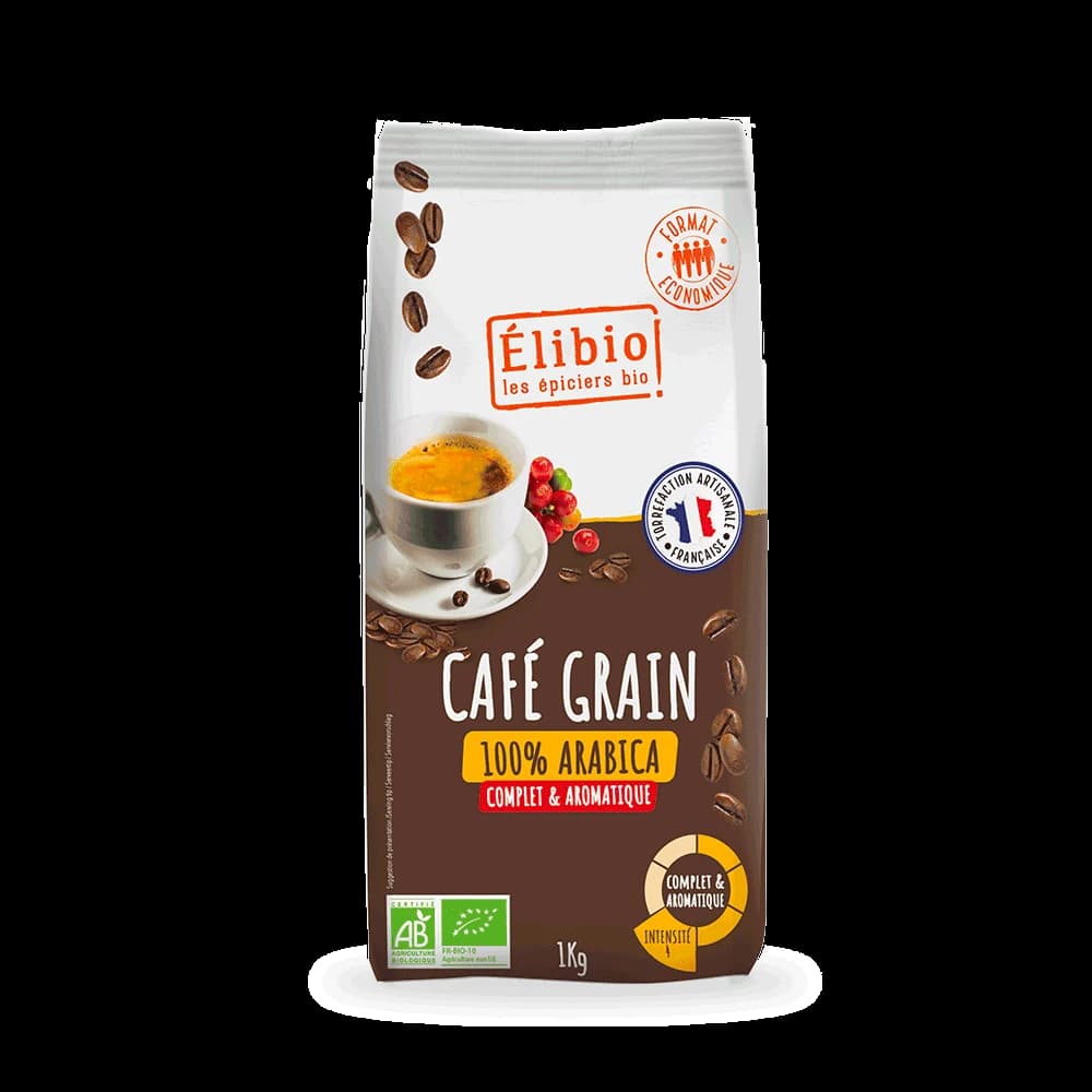 Café 100% arabica grain bio — 1 kg — Elibio