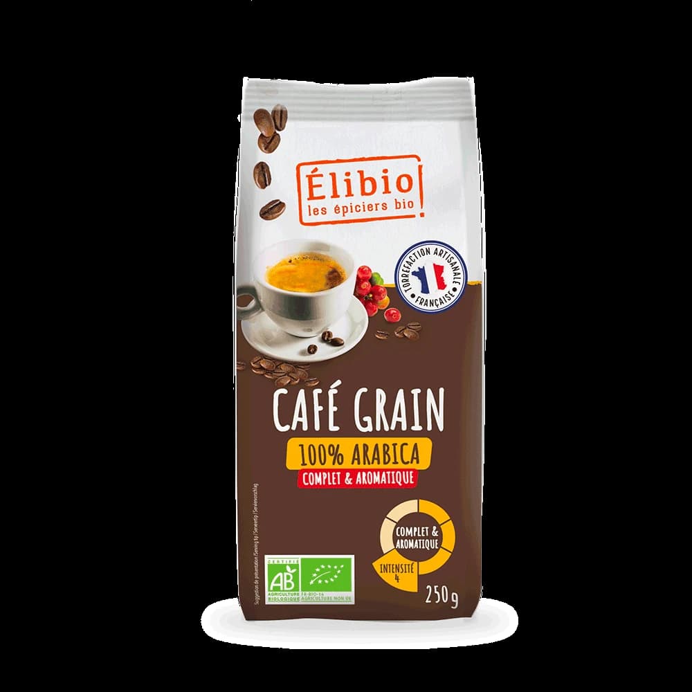 Café 100% arabica grain bio — 250 g — Elibio