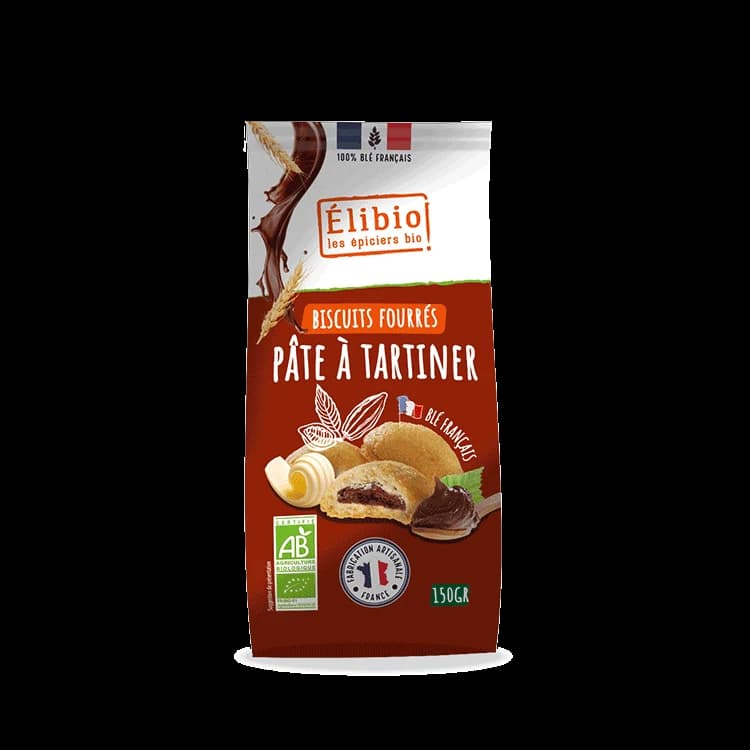Biscuits fourrés pâte à tartiner — 150 g — Elibio