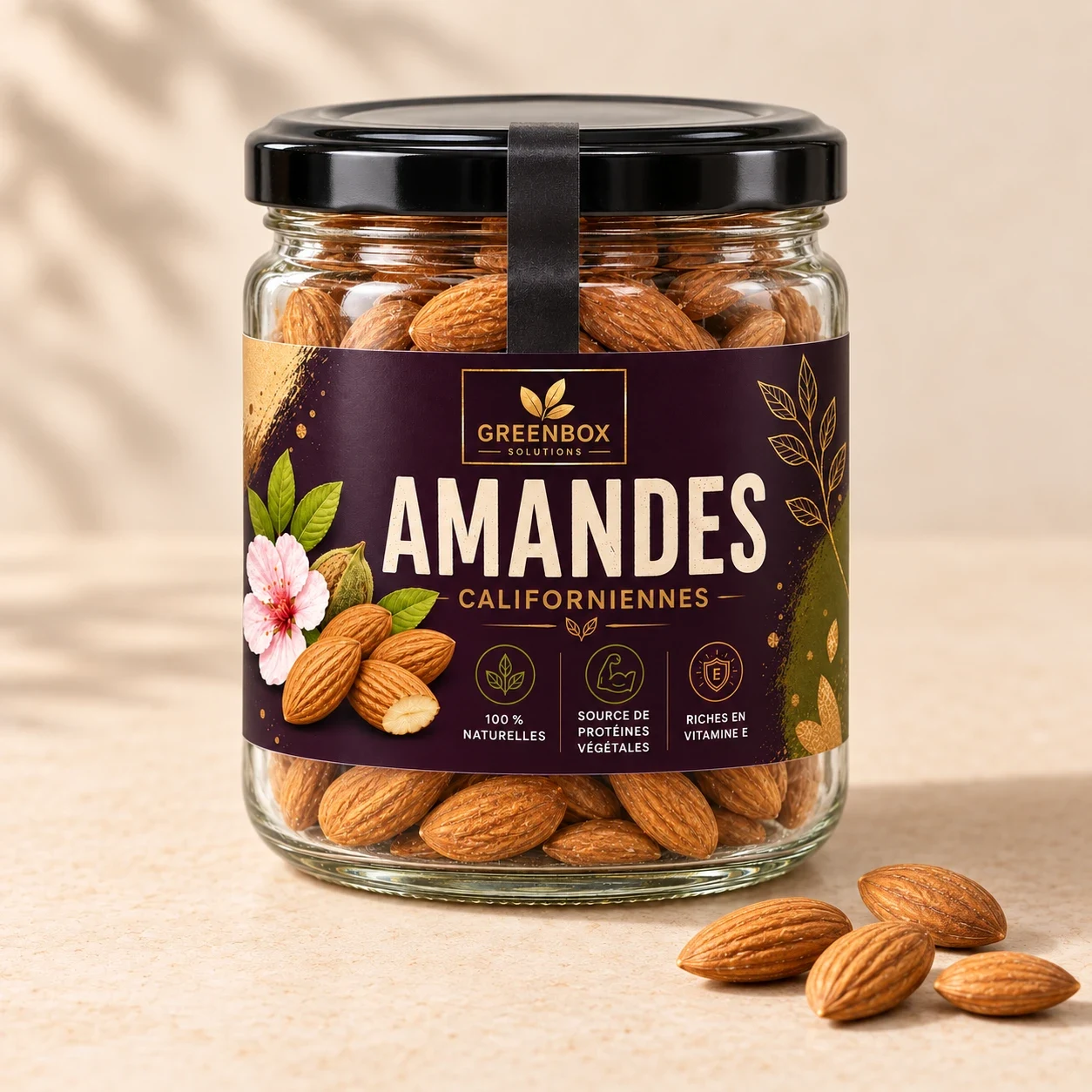 Greenbox — Amandes de Californie — 250 g
