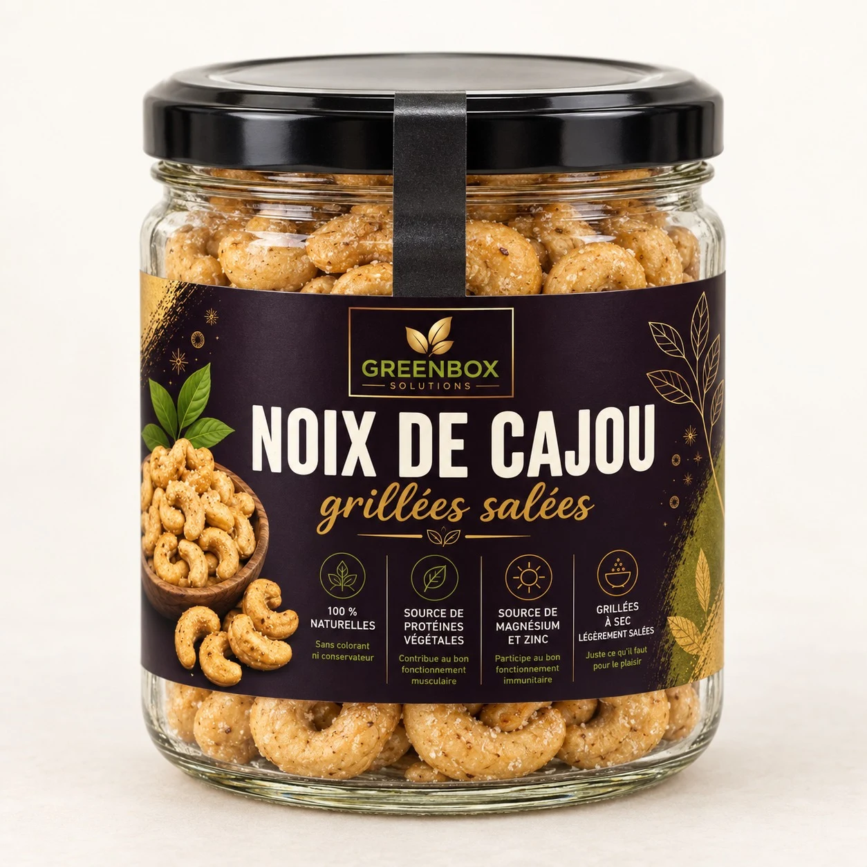 Greenbox — Noix de cajou grillées salées — 200 g