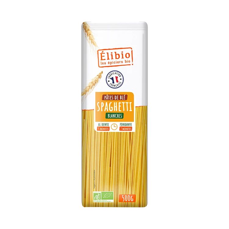 Spaghetti blanches bio — 500 g — Elibio