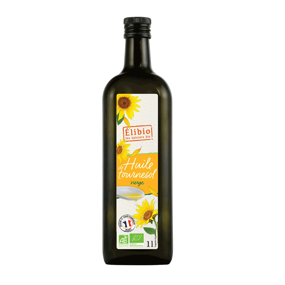Huile de tournesol vierge bio — 1 L — Elibio