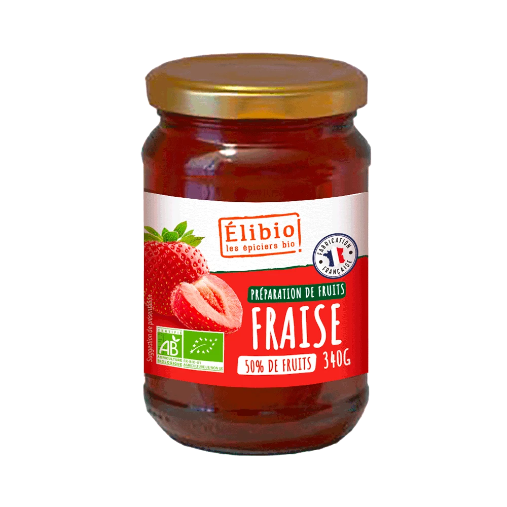 Préparation à la fraise bio — 340 g — Elibio