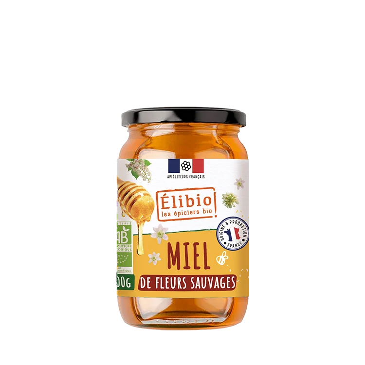 Miel de fleurs sauvages bio — 500 g — Elibio