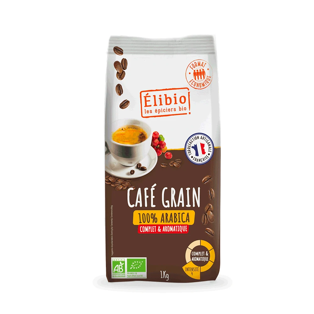 Café 100% arabica grain bio — 1 kg — Elibio